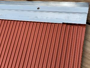 Solin Bavette Aluminium 250 mm Rouge - Profil biseauté zinc