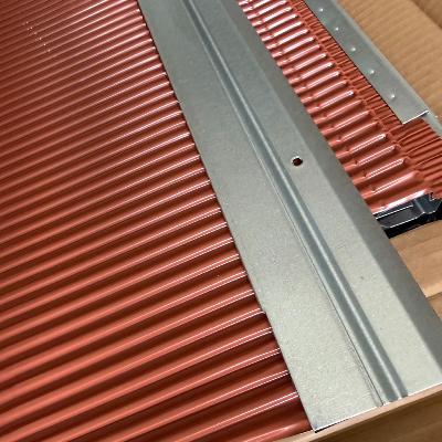 Solin Bavette Aluminium 250 mm Rouge - Profil biseauté galvanisé